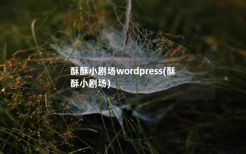 酥酥小剧场wordpress，酥酥小剧场