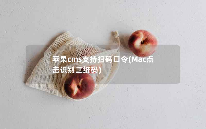 苹果cms支持扫码口令，Mac点击识别二维码
