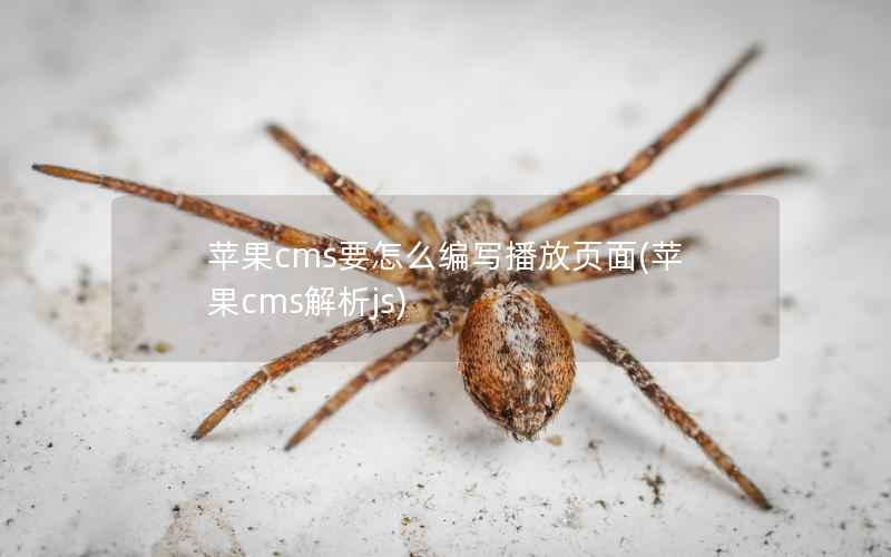 苹果cms要怎么编写播放页面，苹果cms解析js
