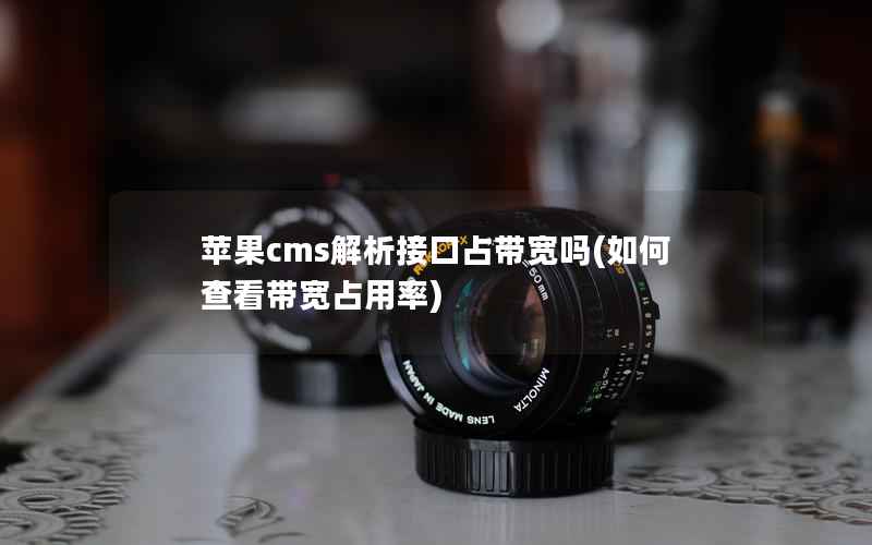 苹果cms解析接口占带宽吗，如何查看带宽占用率