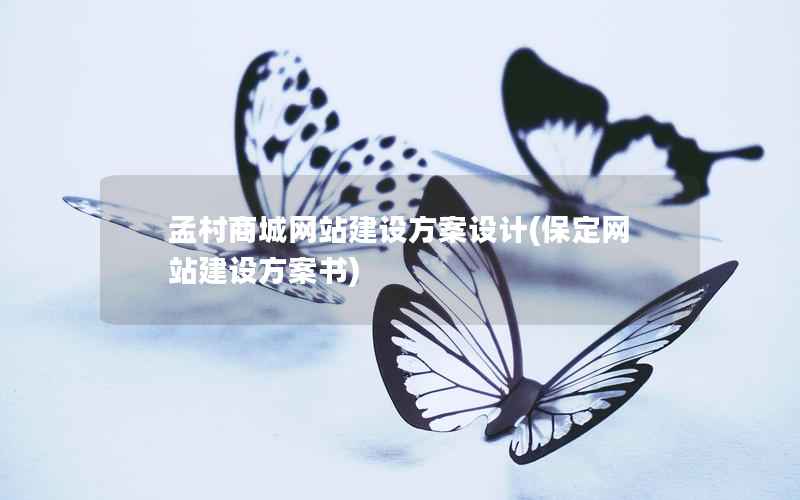 孟村商城网站建设方案设计，保定网站建设方案书